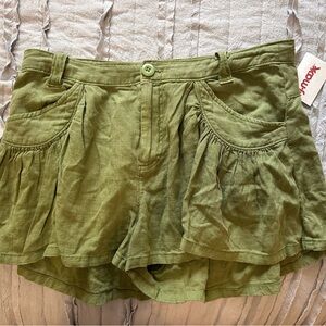 Free People Green Cargo Shorts Relaxed Fit